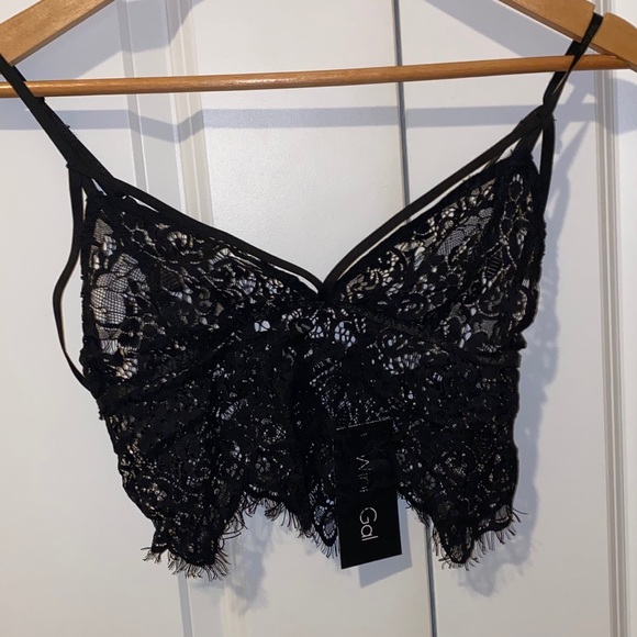 Black Bralette lace top in size small - Picture 1 of 4